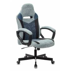 Игровое кресло Бюрократ VIKING 6 KNIGHT Fabric синий с подголов. крестовина металл