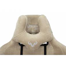 Игровое кресло Бюрократ VIKING KNIGHT Fabric песочный Light-21 с подголов. крестовина металл