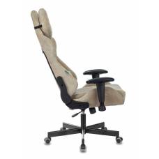 Игровое кресло Бюрократ VIKING KNIGHT Fabric песочный Light-21 с подголов. крестовина металл