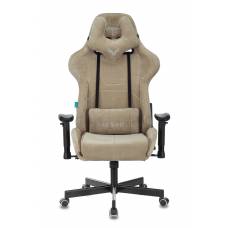 Игровое кресло Бюрократ VIKING KNIGHT Fabric песочный Light-21 с подголов. крестовина металл