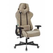 Игровое кресло Бюрократ VIKING KNIGHT Fabric песочный Light-21 с подголов. крестовина металл