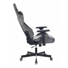 Игровое кресло Бюрократ VIKING 7 KNIGHT Fabric серый Loft ромбик текстиль/эко.кожа с подголов. крестовина металл