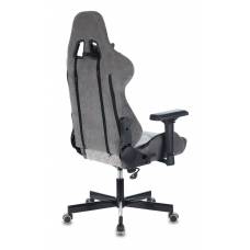 Игровое кресло Бюрократ VIKING 7 KNIGHT Fabric серый Loft ромбик текстиль/эко.кожа с подголов. крестовина металл