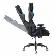 Игровое кресло Бюрократ VIKING 4 AERO черный/синий искусст.кожа/ткань с подголов. крестовина пластик