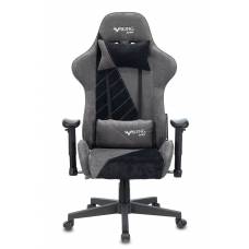 Игровое кресло Бюрократ VIKING X Fabric серый/черный с подголов. крестовина пластик