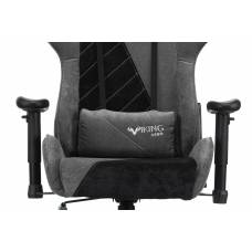Игровое кресло Бюрократ VIKING X Fabric серый/черный с подголов. крестовина пластик