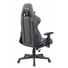 Игровое кресло Бюрократ VIKING X Fabric серый/черный с подголов. крестовина пластик