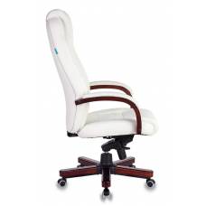 Кресло Бюрократ T-9923WALNUT слоновая кость кожа крестовина металл/дерево