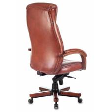 Кресло Бюрократ T-9922WALNUT светло-коричневый Leather Eichel кожа крестовина металл/дерево