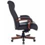 Кресло руководителя Бюрократ T-9926WALNUT черный кожа крестовина металл/дерево (T-9926WALNUT/BLACK) купить  по выгодным ценам