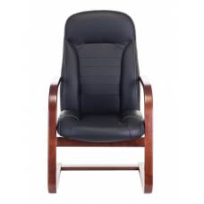 Кресло Бюрократ T-9923WALNUT-AV черный кожа полозья дерево
