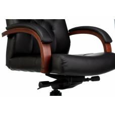 Кресло руководителя Бюрократ T-9928WALNUT черный кожа крестовина металл/дерево (T-9928WALNUT/BLACK)