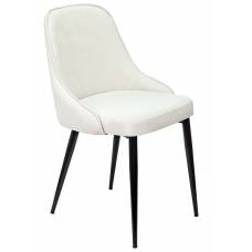 Стул для кухни Бюрократ KF-5_2 комплект 2шт молочный Velvet 20 металл черный на ножках (KF-5/VELV20_2)