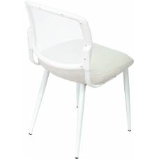 Стул для кухни Бюрократ KF-8W белый металл белый на ножках (KF-8W/WHITE)