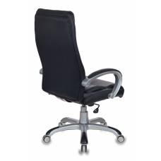 Кресло руководителя Бюрократ CH-S840N/BLACK черный искусственная кожа (пластик серебро)