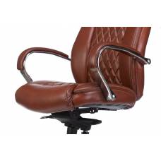 Кресло руководителя Бюрократ T-9924SL светло-коричневый Leather Eichel кожа крестовина металл хром (T-9924SL/CHOKOLATE)
