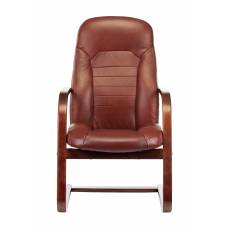 Кресло Бюрократ T-9923WALNUT-AV светло-коричневый Leather Eichel кожа полозья дерево