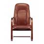 Кресло Бюрократ T-9923WALNUT-AV светло-коричневый Leather Eichel кожа полозья дерево купить  по выгодным ценам