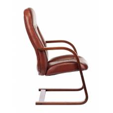 Кресло Бюрократ T-9923WALNUT-AV светло-коричневый Leather Eichel кожа полозья дерево