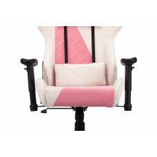 Игровое кресло Бюрократ VIKING X Fabric белый/розовый с подголов. крестовина пластик