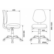 Кресло детское Бюрократ CH-W213/TW-13A розовый TW-13A (пластик белый)