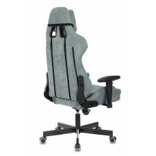 Игровое кресло Бюрократ VIKING KNIGHT Fabric серо-голубой Light-28 с подголов. крестовина металл
