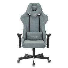 Игровое кресло Бюрократ VIKING KNIGHT Fabric серо-голубой Light-28 с подголов. крестовина металл
