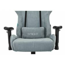 Игровое кресло Бюрократ VIKING KNIGHT Fabric серо-голубой Light-28 с подголов. крестовина металл