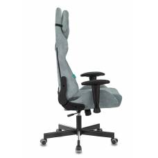 Игровое кресло Бюрократ VIKING KNIGHT Fabric серо-голубой Light-28 с подголов. крестовина металл
