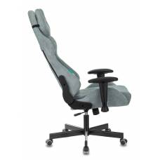Игровое кресло Бюрократ VIKING KNIGHT Fabric серо-голубой Light-28 с подголов. крестовина металл
