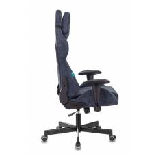 Игровое кресло Бюрократ VIKING KNIGHT Fabric синий Light-27 с подголов. крестовина металл