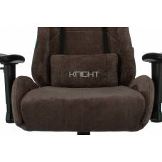 Игровое кресло Бюрократ VIKING KNIGHT Fabric темно-коричневый Light-10 с подголов. крестовина металл