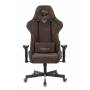 Игровое кресло Бюрократ VIKING KNIGHT Fabric темно-коричневый Light-10 с подголов. крестовина металл купить  по выгодным ценам