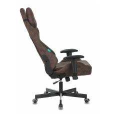 Игровое кресло Бюрократ VIKING KNIGHT Fabric темно-коричневый Light-10 с подголов. крестовина металл