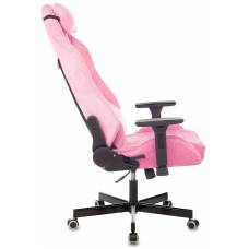 Игровое кресло Knight N1 Fabric розовый Velvet 36 с подголов. крестовина металл (KNIGHT N1 PINK)