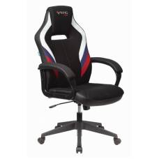 Кресло игровое Бюрократ VIKING 3 AERO RUS белый/синий/красный черный искусст.кожа/ткань