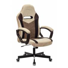 Игровое кресло Бюрократ VIKING 6 KNIGHT Fabric коричневый с подголов. крестовина металл