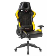Игровое кресло Бюрократ VIKING 5 AERO черный/желтый искусственная кожа с подголов. крестовина пластик
