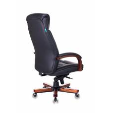 Кресло Бюрократ T-9922WALNUT черный кожа крестовина металл/дерево