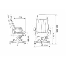 Кресло Бюрократ T-9922WALNUT черный кожа крестовина металл/дерево