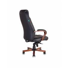 Кресло Бюрократ T-9923MAHOGANY черный кожа крестовина металл/дерево
