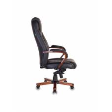 Кресло Бюрократ T-9923MAHOGANY черный кожа крестовина металл/дерево