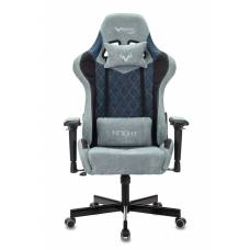 Игровое кресло Бюрократ VIKING 7 KNIGHT Fabric синий текстиль/эко.кожа с подголов. крестовина металл