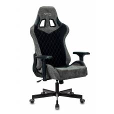 Игровое кресло Бюрократ VIKING 7 KNIGHT Fabric черный текстиль/эко.кожа с подголов. крестовина металл