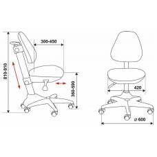 Кресло детское Бюрократ KD-2/PK/TW-13A розовый TW-13A