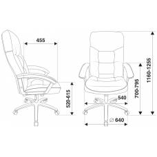 Кресло Бюрократ T-9908AXSN-AB черный кожа крестовина металл хром
