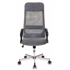 Кресло руководителя Бюрократ T-995HOME/GREY серый TW-04+ 10-128 сетка/ткань крестовина металл