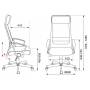 Кресло руководителя Бюрократ T-995HOME/GREY серый TW-04+ 10-128 сетка/ткань крестовина металл купить  по выгодным ценам