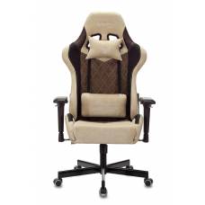 Игровое кресло Бюрократ VIKING 7 KNIGHT Fabric коричневый текстиль/эко.кожа с подголов. крестовина металл