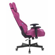Игровое кресло Бюрократ VIKING KNIGHT Fabric малиновый Light-15 с подголов. крестовина металл